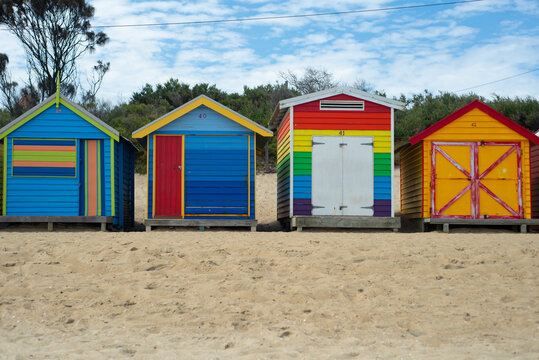 Brighton Bathing Boxes are located at Brighton Beach in Melbourne, Australia. It is one of the most photographed spots in Melbourne.