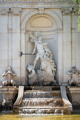 The fountain Pferdeschwemme in the city center of Salzburg