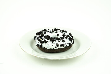mouthwatering and delicious doughnuts on a plate
