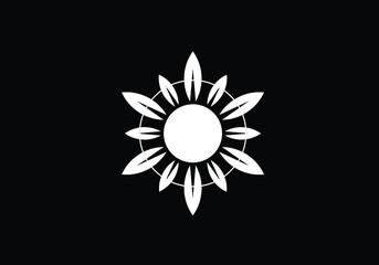 Abstract creative sun logo design, Summer Sun Logo, Sunburst icon sign symbol