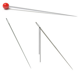 Collection of needles. 3D Illustration.