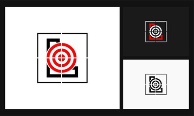 letter L target design logo