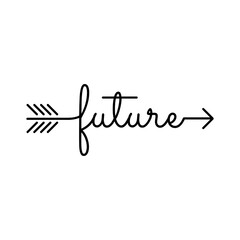future typography arrow