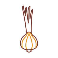 onion line style icon vector design