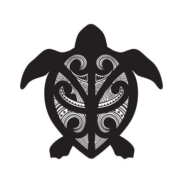 Turtle with Maori tattoo shell