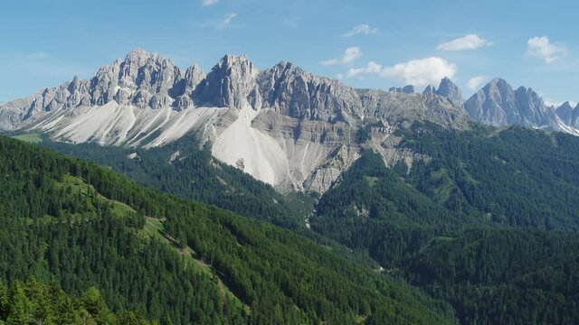 Aerial of Mountains in the Alps. Dolomites in South Tyrol