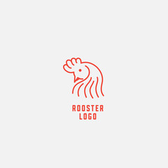 Chicken logo, Fried chicken restaurant, Rooster mascot, chicken farm and egg vector illustration.