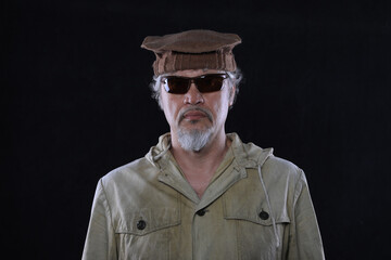 portrait of an old pakistani man