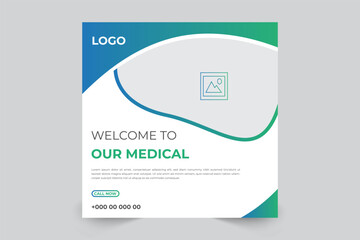 Medical Banner Design For Your Promotion, Health Care, Clinic, Hospital, Dental Vector Template
