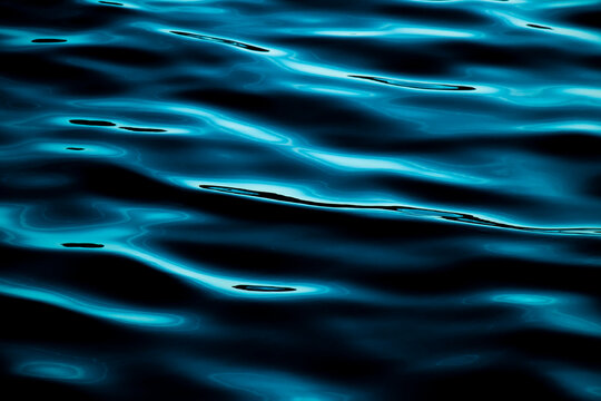 Detail of sea water in the night