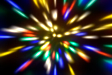 Abstract science fiction outer space and time travel concept background. long exposure.