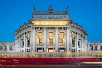 Burgtheater in Vienna, Austria at Night