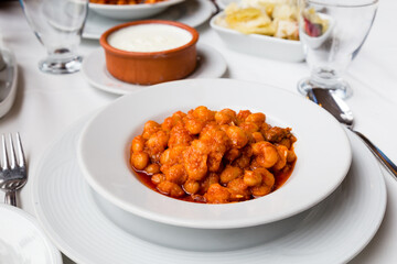 Bean meal on table