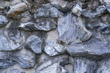 Pattern background wall made of stone and cement.