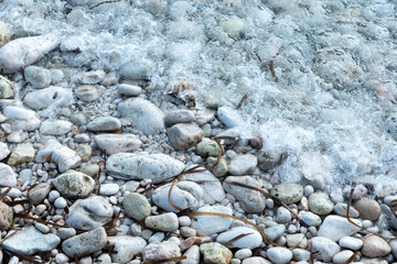 shore with stones