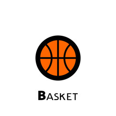 Creative design of basketball icon