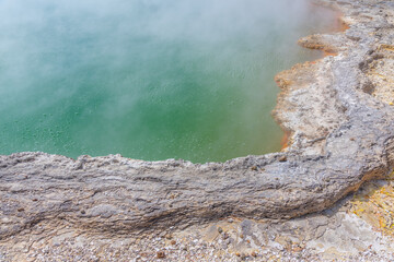 Detail of Champagne pool at Wai-O-Tapu in New Zealand