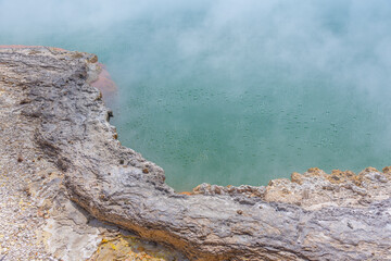 Detail of Champagne pool at Wai-O-Tapu in New Zealand