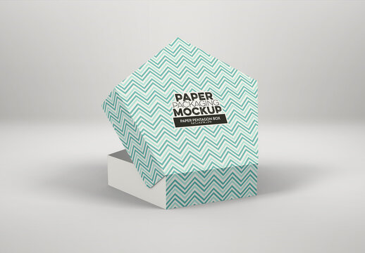 Pentagon Shaped Box Mockup