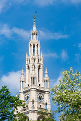 Fototapeta na wymiar Vienna City Hall Tower, Austria