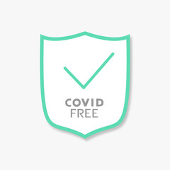 Design of covd free area message