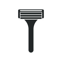 Shaving razor black icon grooming tool vector illustration Isolated on white background