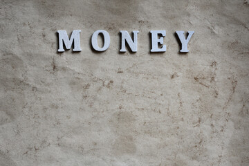 Money word, concept on paper background