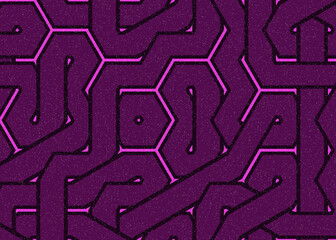 Colour Hexagon Tile Connection art background design illustration