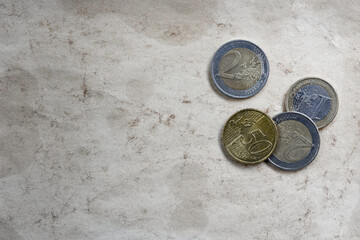 Obraz na płótnie Canvas EU coins on paper background 