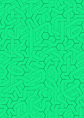 Colour Hexagon Tile Connection art background design illustration