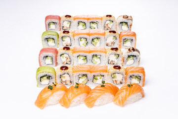 
rolls for a restaurant menu on a white background7