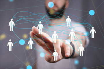 organization network team concept networking.