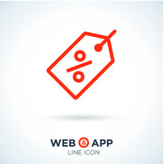 Percent Label Tag Icon