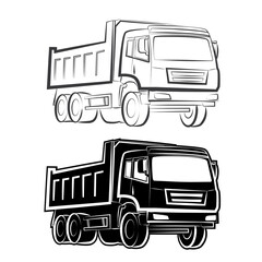 TRUCK transport vehicle illustration vector