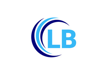 Initial Monogram Letter LB Logo Design Vector Template. L B Letter Logo Design