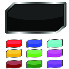 color full web buttons design vector format
