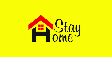Stay Home  design corona virus
