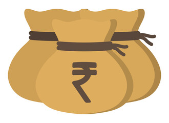 Money drawstring bag ( indian rupee )