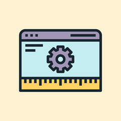 Page optimization. Digital marketing concept illustration, flat design linear style banner. Usage for e-mail newsletters, headers, blog posts, print 