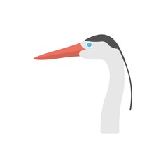 Seagull head icon. Seabird symbol for creative logo or mascot design.