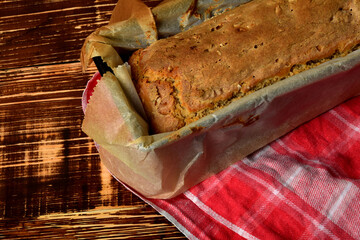 homemade sourdough bread on a kitchen cloth