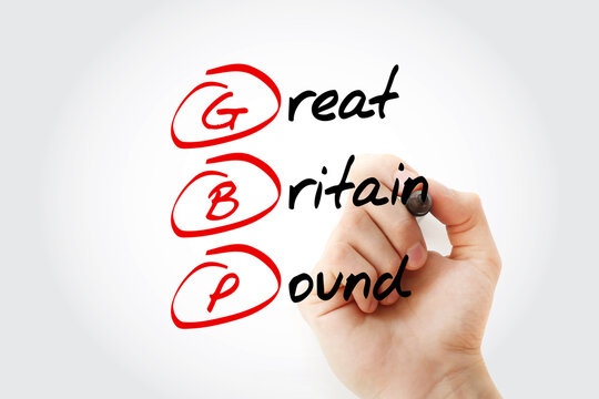 GBP - Great Britain Pound acronym, business concept background