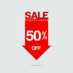 50% discount special offer sale,vector format