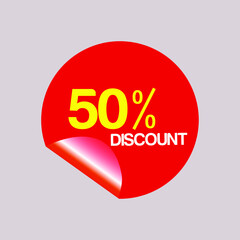 50% discount special offer sale,vector format