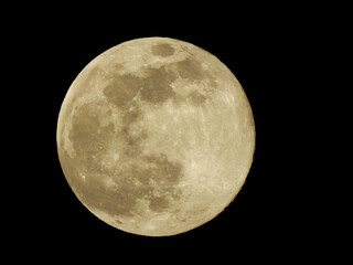 Full moon in night sky