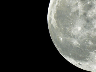 Full moon in night sky