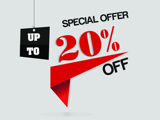 special offer poster 20% ,vector format