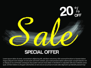 special offer poster 20% ,vector format