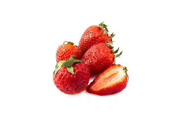 
A lot of strawberries isolated on white background