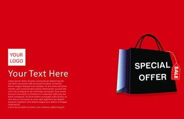 special offer banner .bag, vector format